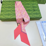 Gucci New Classic Double G Jacquard Double layer Double Sided Silk Scarf Size: 5x86CM