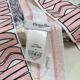 Dior New Classic Logo Jacquard Silk Double Layer Double Sided Scarf Size: 6x105CM
