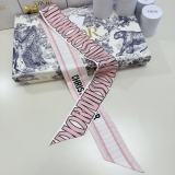 Dior New Classic Logo Jacquard Silk Double Layer Double Sided Scarf Size: 6x105CM