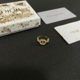 Dior New Classic Fashion CD Diamond Set Ring