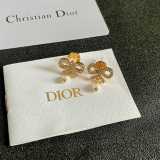 Dior New Classic Fashion Bow Pearl Earrings