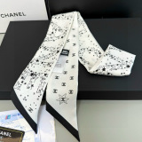 Chanel New Fashion Star Splicing Letter Double Sided Mulberry Silk Scarf Size: 6x120 CM