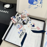 Chanel New Fashion Graffiti Silk Hair Strap