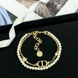 Dior New Fashion Double layered CD Pearl Bracelet