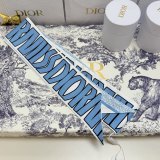Dior New Classic Logo Jacquard Silk Double Layer Double Sided Scarf Size: 6x105CM