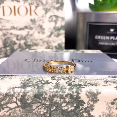 Dior New Fashion Versatile Diamond Logo Ring