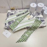 Dior New Classic Logo Jacquard Silk Double Layer Double Sided Scarf Size: 6x105CM