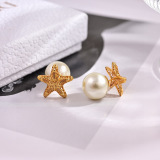 Dior New Fashion Versatile Hollow Five Star Earrings