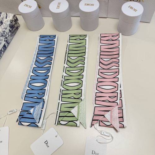 Dior New Classic Logo Jacquard Silk Double Layer Double Sided Scarf Size: 6x105CM