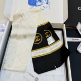 Chanel New Fashion Logo Jacquard Double Sided Silk Scarf