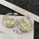 Dior New Classic Fashion Color Contrasting CD Earrings