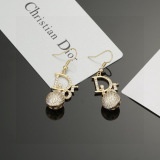 Dior New Fashion Versatile Full Diamond Earrings