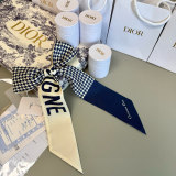 Dior New Fashion Double layer Silk Small Drift Strap Hair Strap Size: 6x105 CM