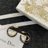 Dior New Classic Fashion Color Contrasting CD Earrings
