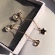 Dior New Fashion Asymmetric Pearl Tassel Star CD Earrings