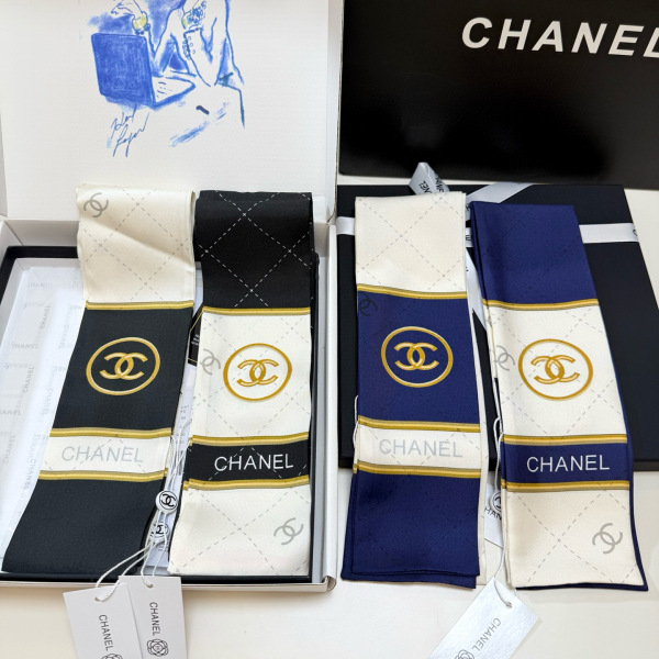 Chanel New Fashion Logo Jacquard Double Sided Silk Scarf