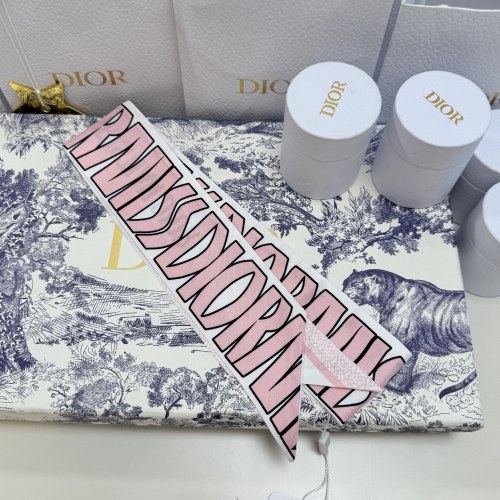 Dior New Classic Logo Jacquard Silk Double Layer Double Sided Scarf Size: 6x105CM