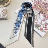 Dior New Classic Flower Jacquard Double layer Hair Strap with Silk Float Size: 6 x100 CM