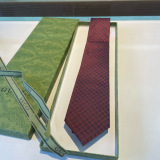 Gucci New Classic GG Logo Printed Silk Tie