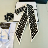 Chanel New Fashion Wave Point Versatile Silk Hairband