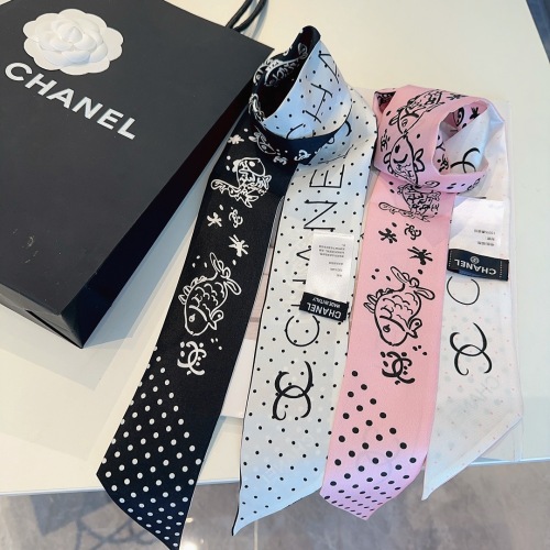 Chanel New Classic Logo Jacquard Headband with Silk Float Size: 6 x120 CM