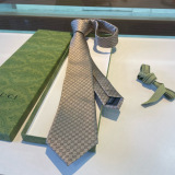 Gucci New Classic GG Logo Printed Silk Tie