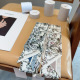 Dior Fashion Flower Double layer Silk Hair Strap Ribbon Size: 6x100 CM