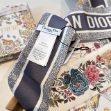 Dior New Classic Flower Jacquard Double layer Hair Strap with Silk Float Size: 6 x100 CM