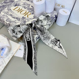 Dior New Classic Logo Jacquard Silk Ribbon Hair Strap