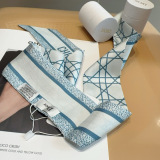 Dior Fashion Versatile Silk Double layer Hair Strap Ribbon Size: 6x105 CM