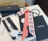 Chanel Fashion Versatile Silk Hair Strap Ribbon Size: 5x120 CM