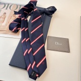Dior New Fashion Embroidered Logo Striped Tie