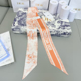 Dior New Classic Logo Jacquard Silk Ribbon Hair Strap