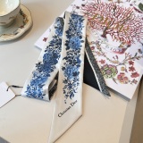 Dior New Classic Flower Jacquard Double layer Hair Strap with Silk Float Size: 6 x100 CM