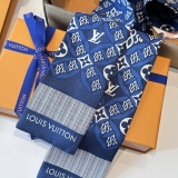 Louis Vuitton New Classic Logo Jacquard Double layer Silk Hair Strap Float Size: 8 x120 CM