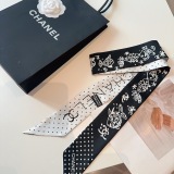 Chanel New Classic Logo Jacquard Headband with Silk Float Size: 6 x120 CM