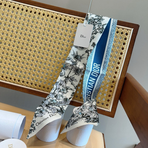 Dior Fashion Flower Double layer Silk Hair Strap Ribbon Size: 6x100 CM