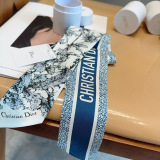 Dior Fashion Flower Double layer Silk Hair Strap Ribbon Size: 6x100 CM