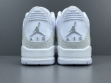Jordan Air Jordan 3 Retro Silver Anniversary Retro Mid White Cement Basketball Shoes Men Sneakers 398613-102