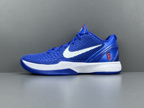 Nike Kobe 6 Protro  Dodgers  Retro Basketball Shoes Men's Blue White Sneakers CW2190-400