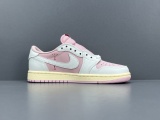 Travis Scott x Jordan Air Jordan 1 Retro Low Basketball Shoes Unisex Pink Sneakers DM7866-600