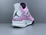 Jordan Air Jordan 4  Orchid  Retro Mid Basketball Shoes Unisex Pink Black Sneakers AQ9129-501