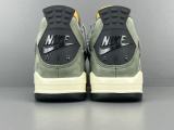 Nike x Undefeated x Jordan Air Jordan 4 Green Black Retro Mid Basketball Shoes Sneakers Unisex Casual Shoes IB1519-200