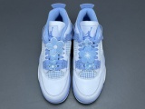 Jordan Air Jordan 4  ALUMINUM  Retro Low Basketball Shoes Unisex White Blue Sneakers HV0823-100