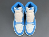 Jordan Air Jordan 1  UNC  PE Retro High Basketball Shoes Unisex Blue White Sneakers DZ5485-402