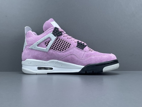 Jordan Air Jordan 4  Orchid  Retro Mid Basketball Shoes Unisex Pink Black Sneakers AQ9129-501