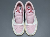 Travis Scott x Jordan Air Jordan 1 Retro Low Basketball Shoes Unisex Pink Sneakers DM7866-600