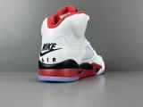 Jordan Air Jordan 5 Retro  Fire Red Black Tongue  Retro High Basketball Shoes Fashion Men Sneakers HQ7978-101