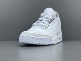 Jordan Air Jordan 3 Retro Silver Anniversary Retro Mid White Cement Basketball Shoes Men Sneakers 398613-102
