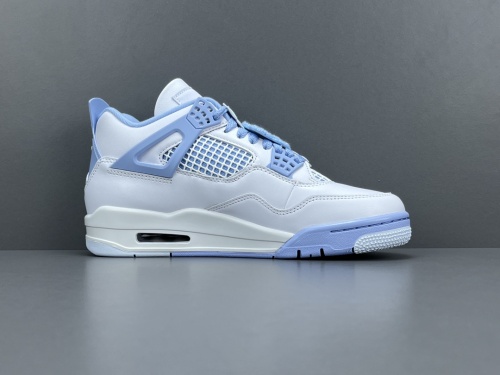 Jordan Air Jordan 4  ALUMINUM  Retro Low Basketball Shoes Unisex White Blue Sneakers HV0823-100